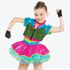Revolution Sparkling Pink & Blue Dance Costume Set – Child Medium